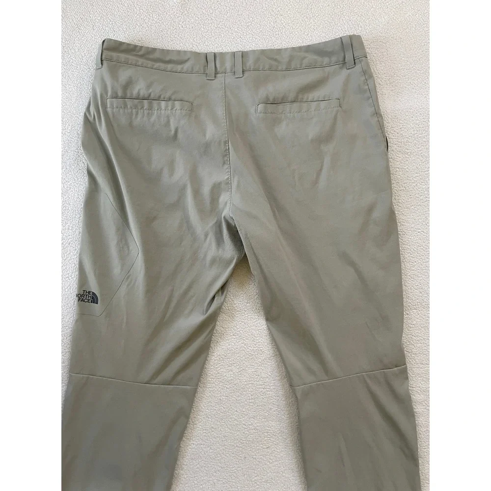 The North Face Mens 38 Paramount Trail Hiking Pants Tan Straight Leg Stretch‎